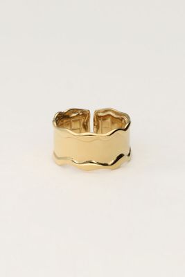 My Jewellery Ring structure wave Goud