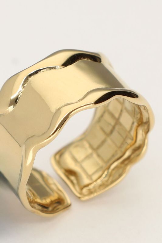 My Jewellery Ring structure wave Goud
