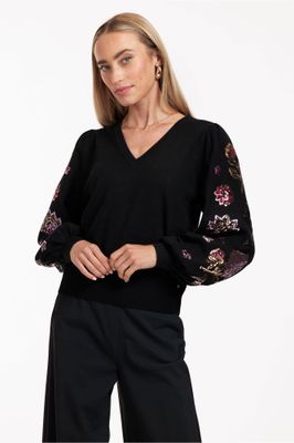Studio Anneloes Milly flower sequins pullover