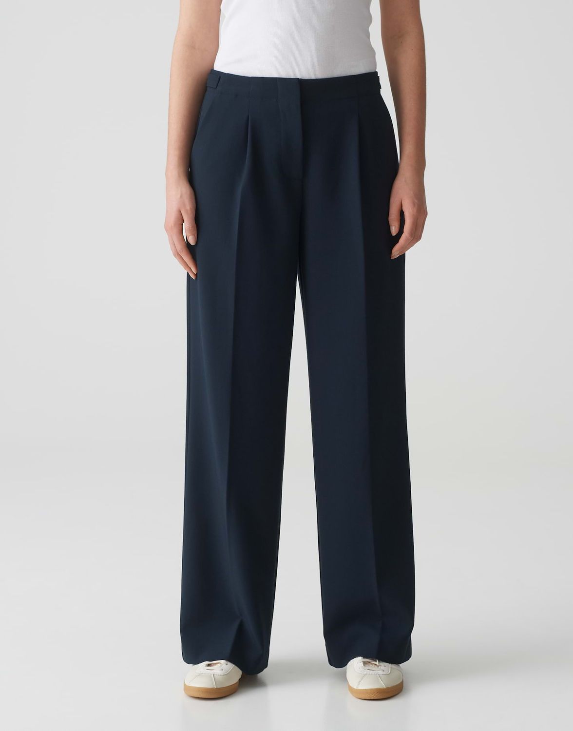 Opus broek Maiga palazzo blauw