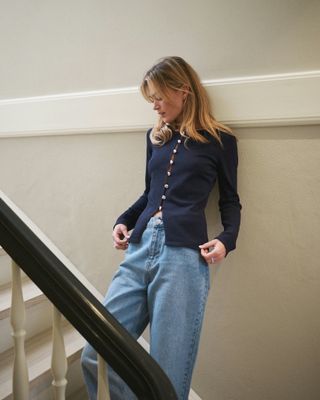 Neo Noir Teller Knit Blouse Blauw