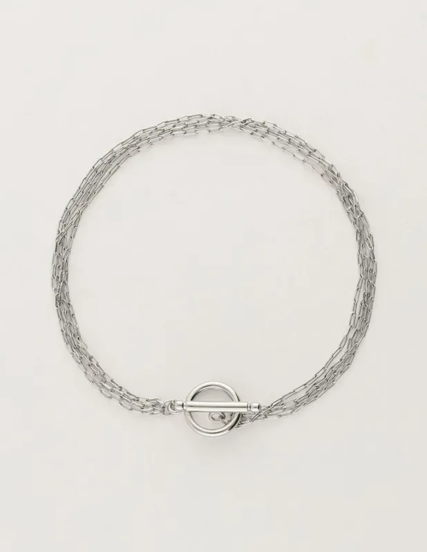 My Jewellery Bracelet 4 chains lock Zilver