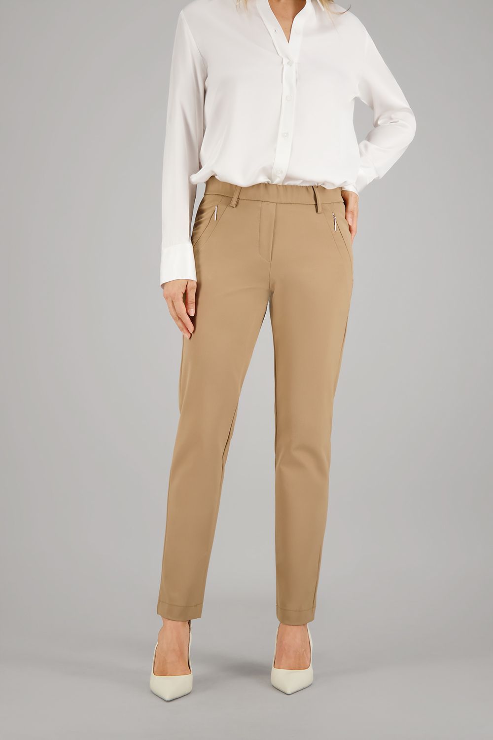 Gardeur Hose Pull On Slim Beige