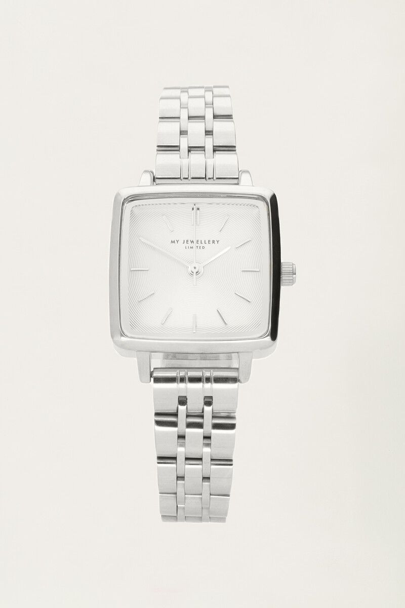 My Jewellery watch square chain Zilver