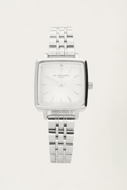 My Jewellery watch square chain Zilver