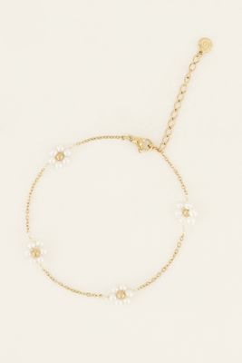 My Jewellery Bracelet pearl flower Goud