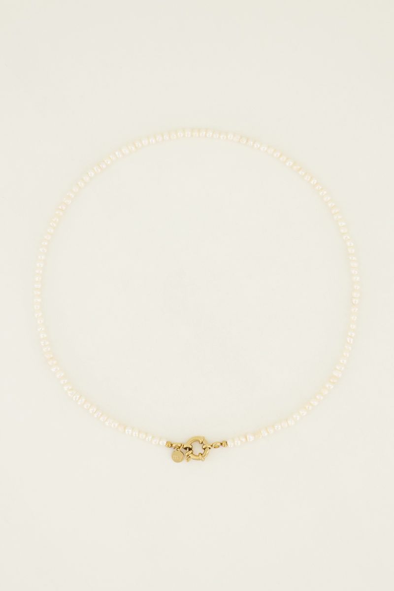 My Jewellery Necklace pearl with lock Goud