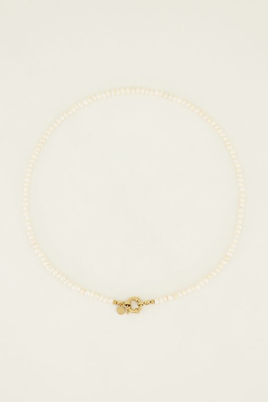 My Jewellery Necklace pearl with lock Goud