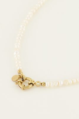 My Jewellery Necklace pearl with lock Goud