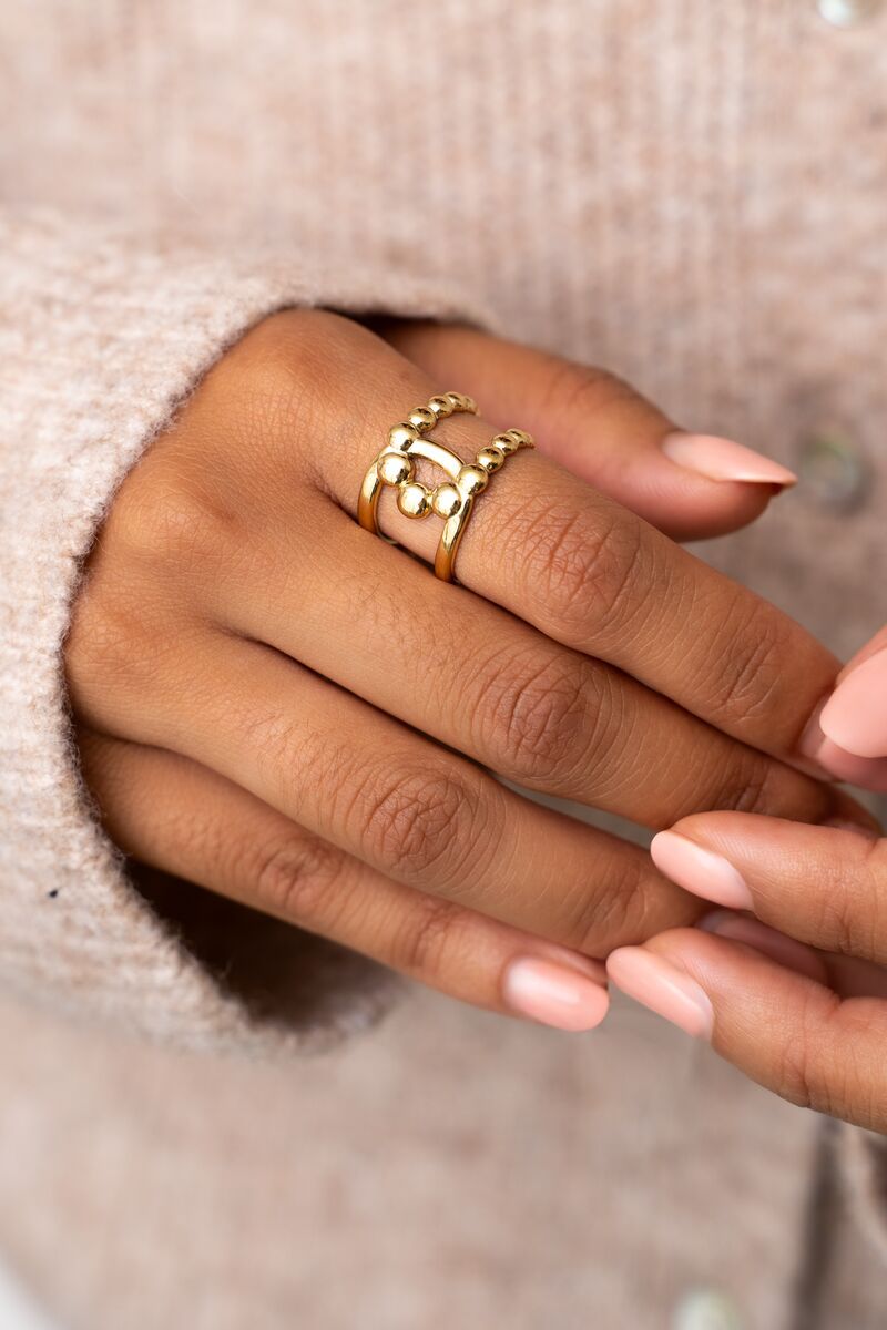 My Jewellery Ring bubble hooked Goud