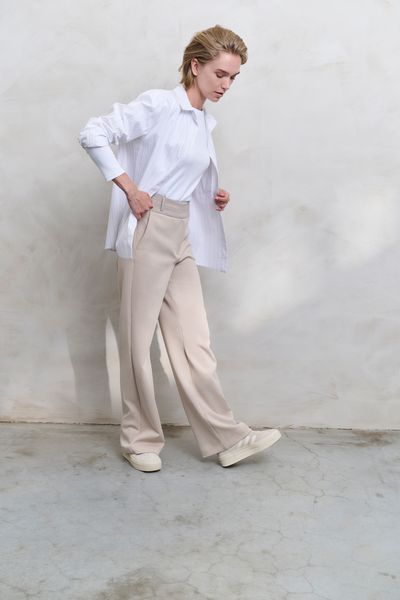 Yaya Basis T-shirt lange mouw wit