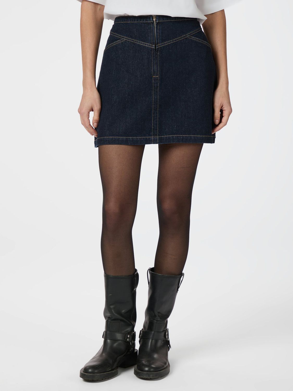 Neo Noir Gabani Denim Skirt Blauw