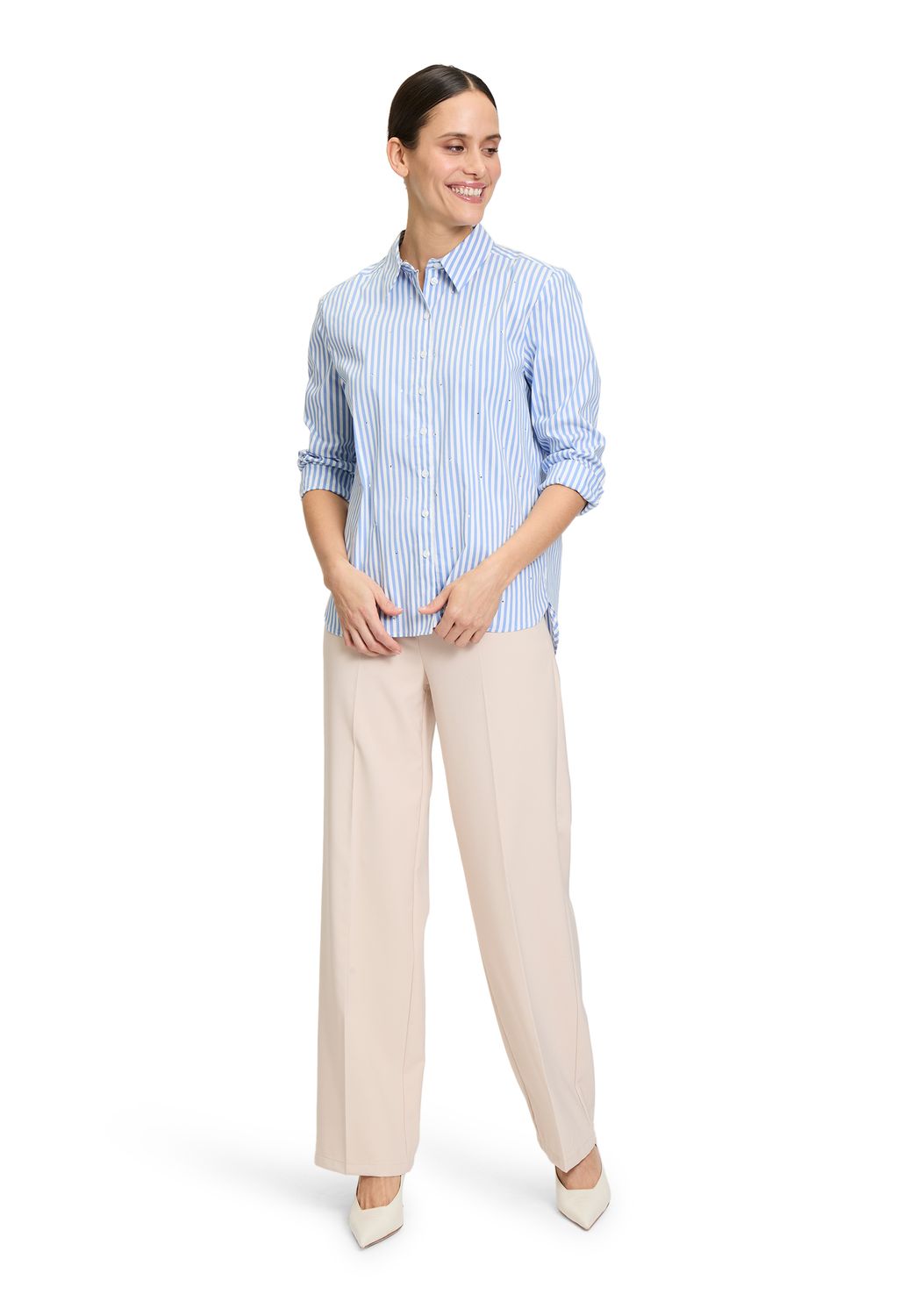 Betty Barclay blouse stones blauw/wit gestreept