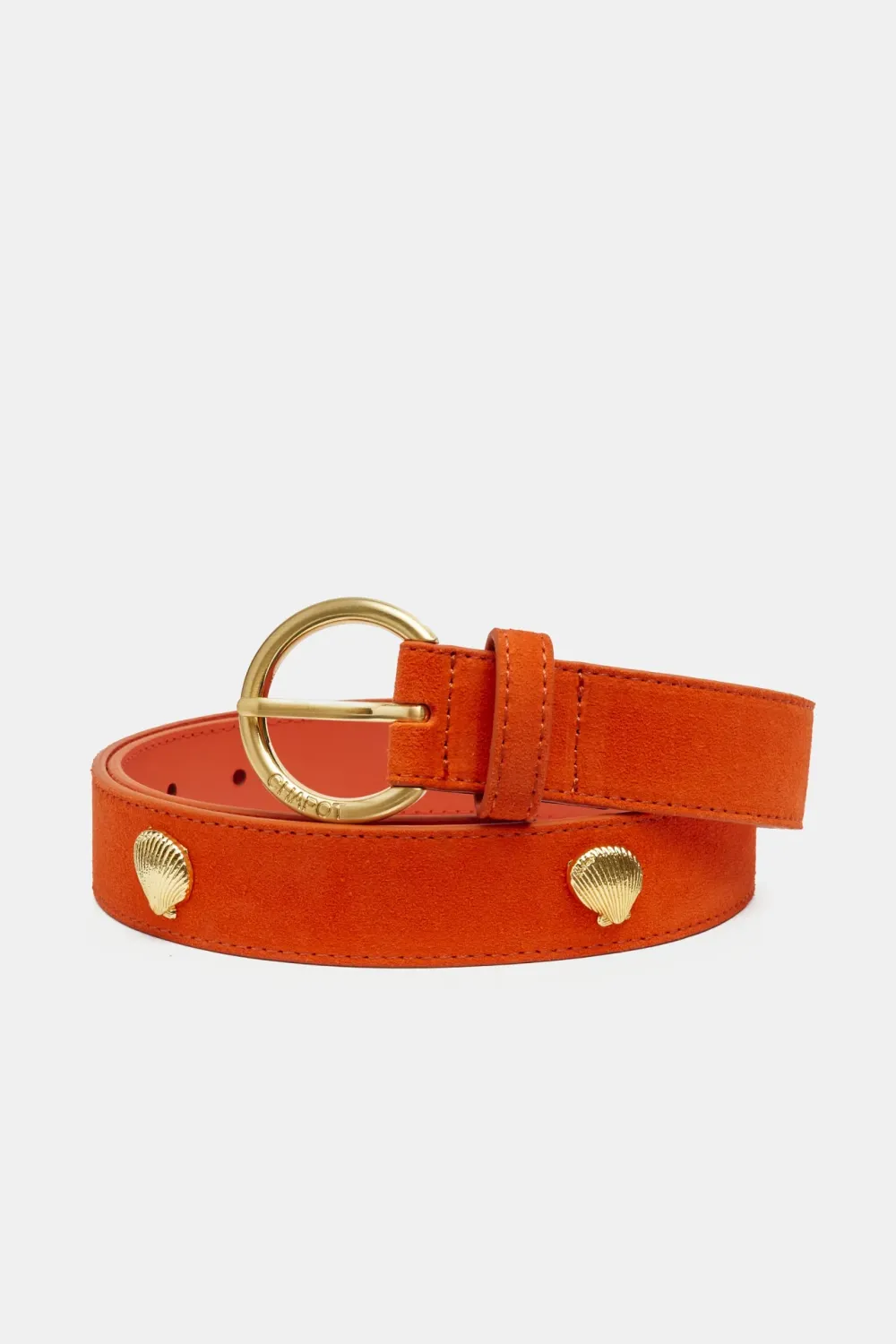 Fabienne Chapot Studded Shell Belt Rood