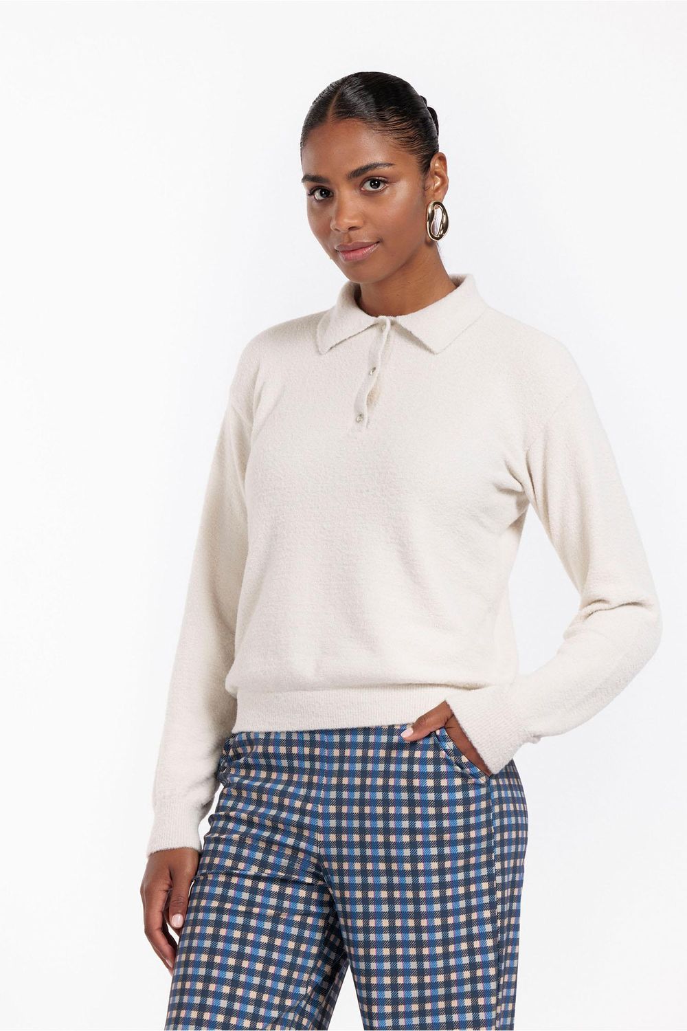 Studio Anneloes Prissa mink polo Ecru
