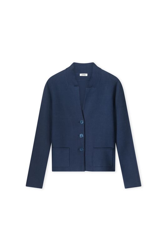 Kyra Luna cardigan lange mouw blauw