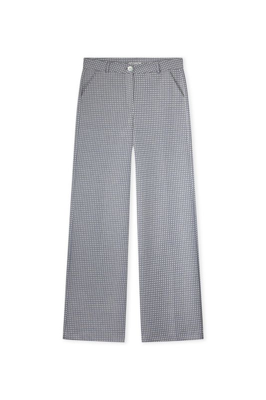 Kyra broek jacquard denim blue