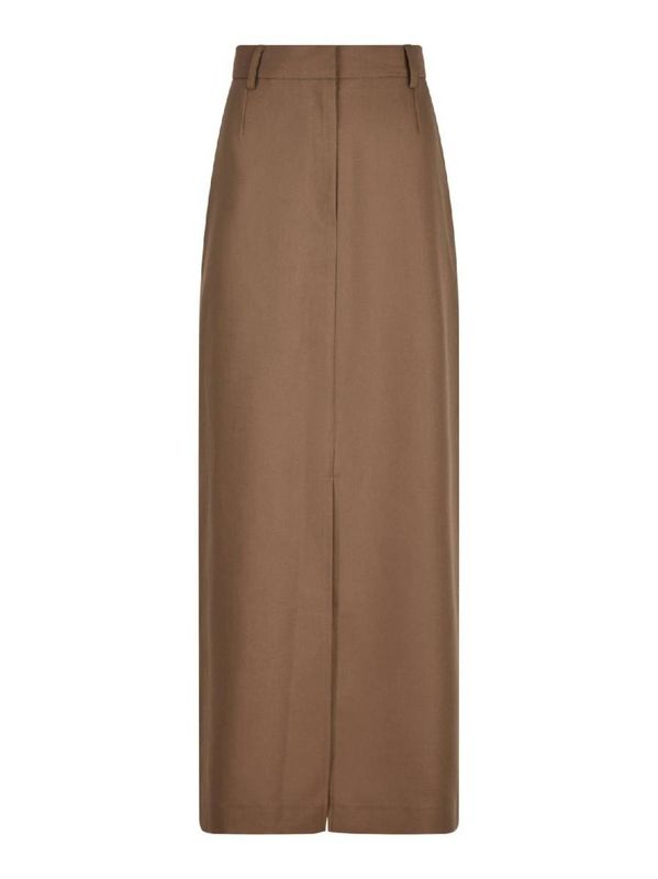 Neo Noir Leland Solid Skirt Bruin
