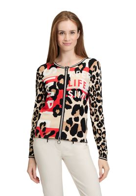 So Cosy vest met rits rood bruin