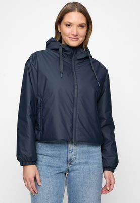 Covered ladies PU jacket - knitted L612FC P Blauw