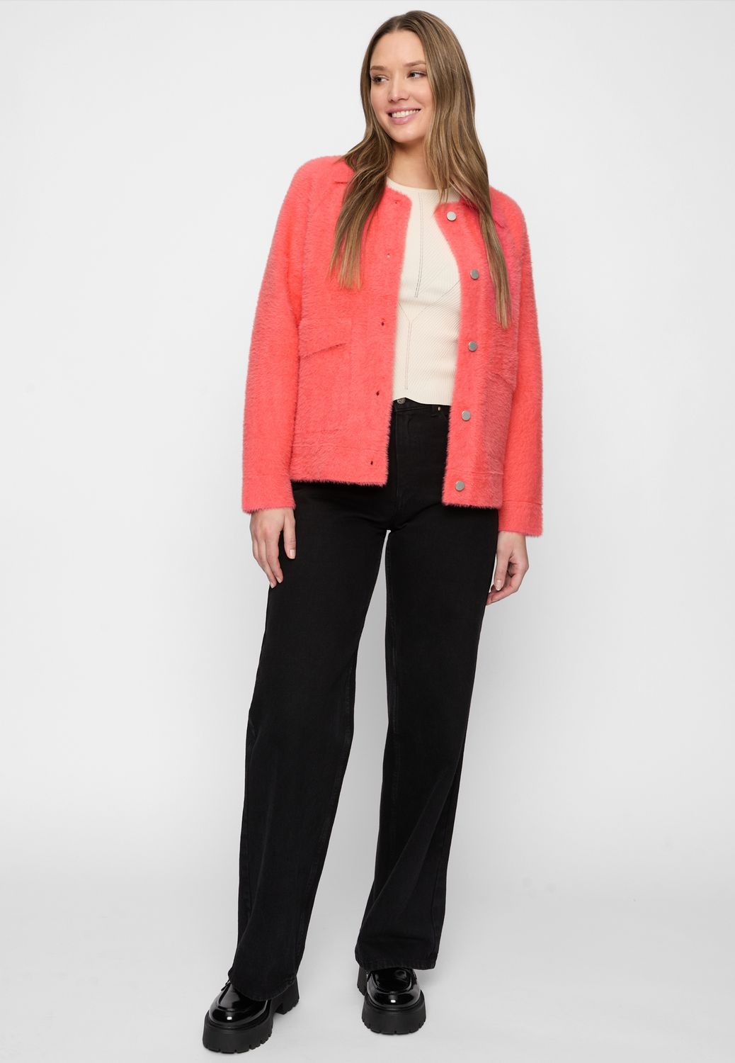 Covered ladies knitted jacket Paris Rood