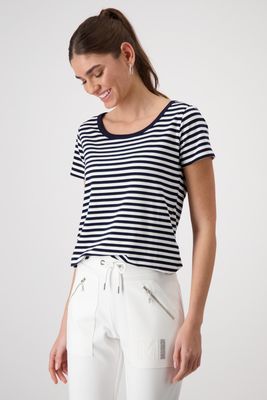 Monari T-Shirt deep ocean Ringel Blauw