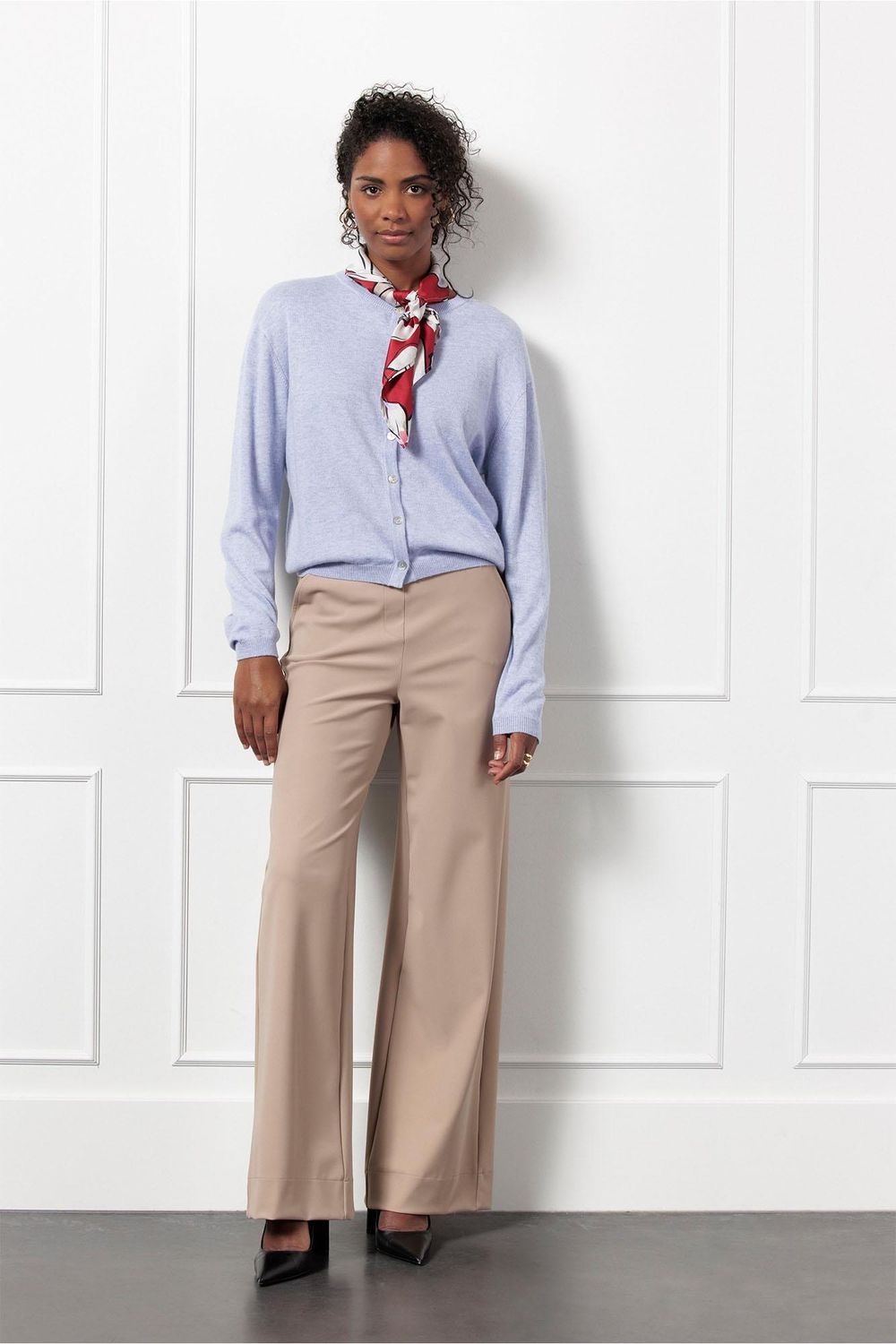 Studio Anneloes Bibi cashmere cardigan  vest paars