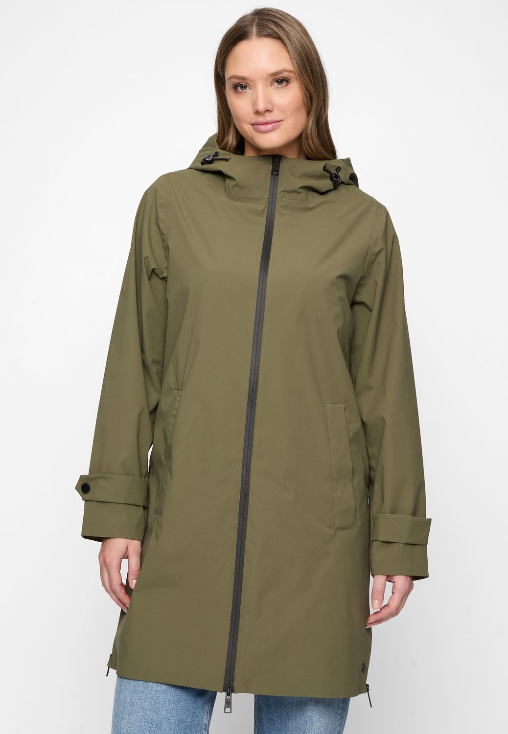 Covered GRS ladies jacket - woven Groen