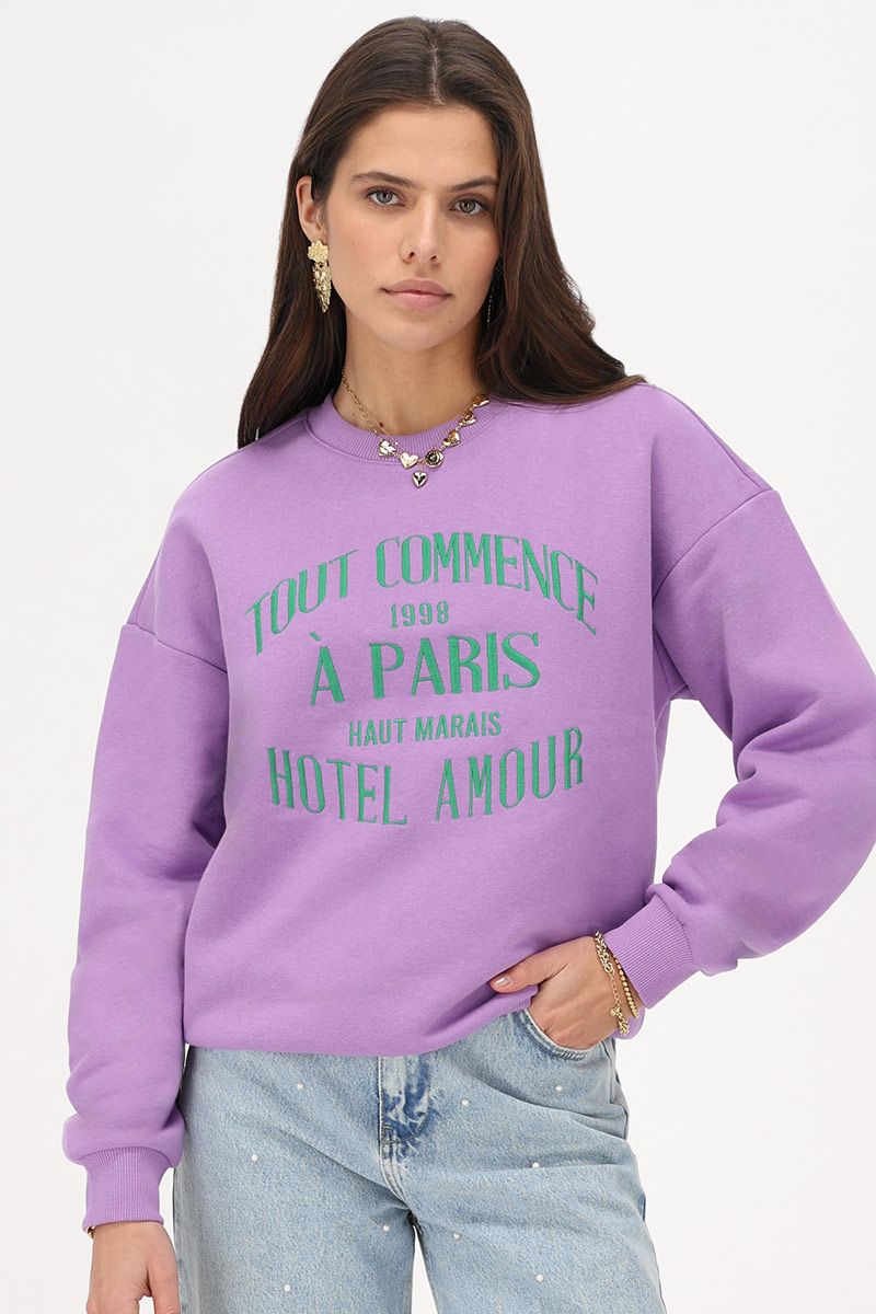 My Jewellery Hotel Amour sweater Paars