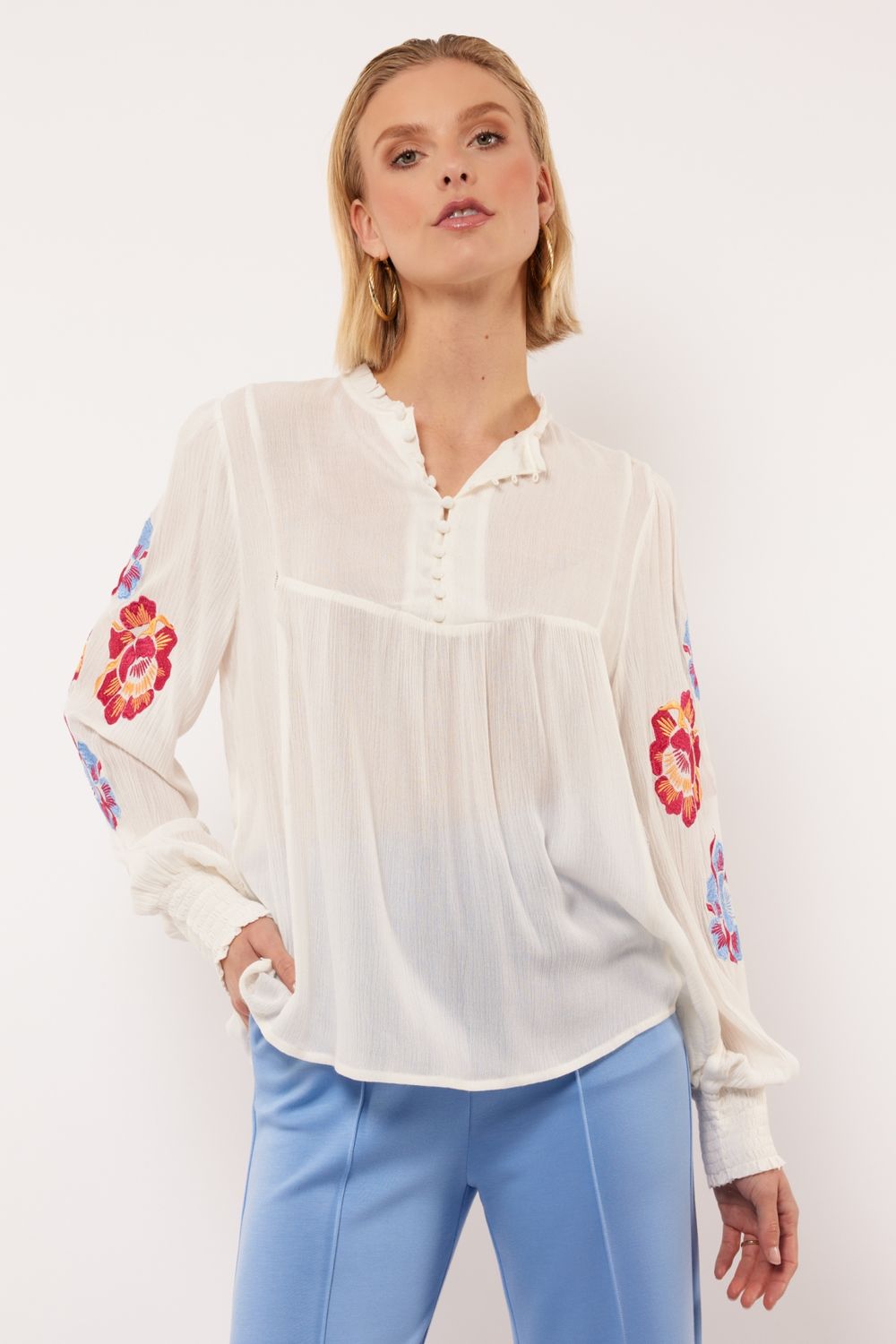 Fluresk Lavender top Ecru