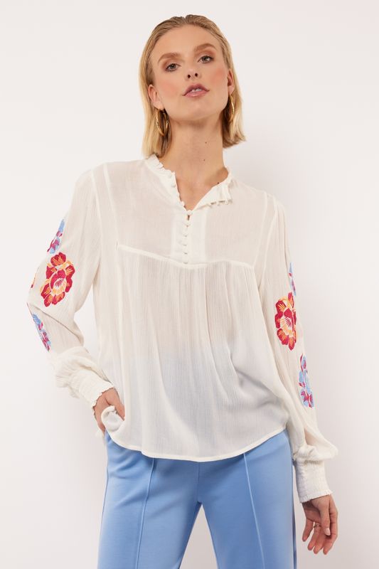 Fluresk Lavender top Ecru