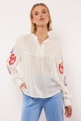 Fluresk Lavender top Ecru