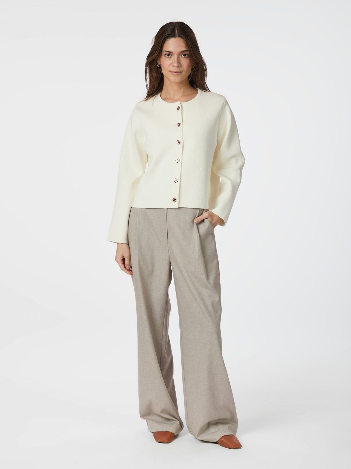 Neo Noir Beige Minky Pants