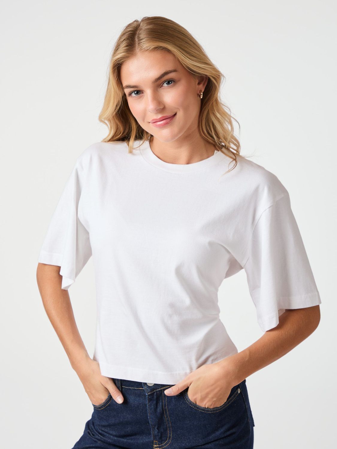 Neo Noir Asha Boxy Tee Wit