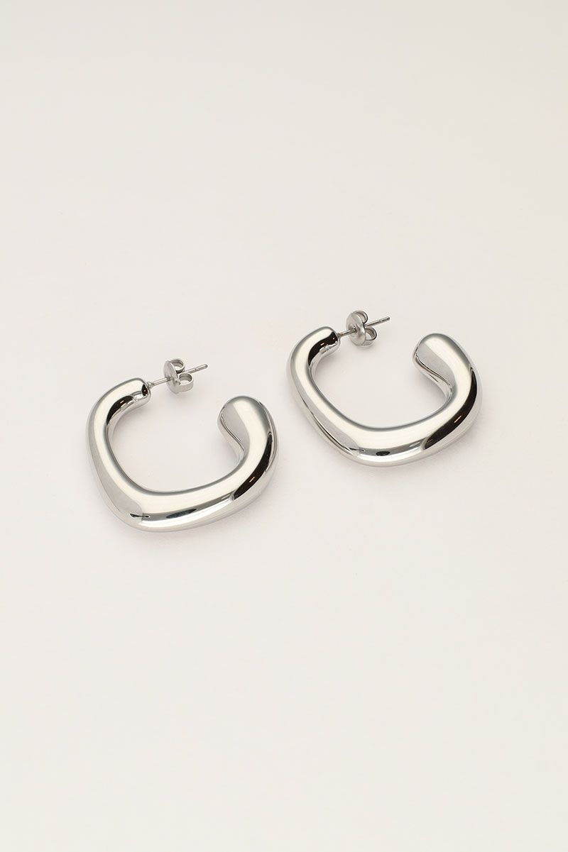 My Jewellery Earring hoops oval Zilver