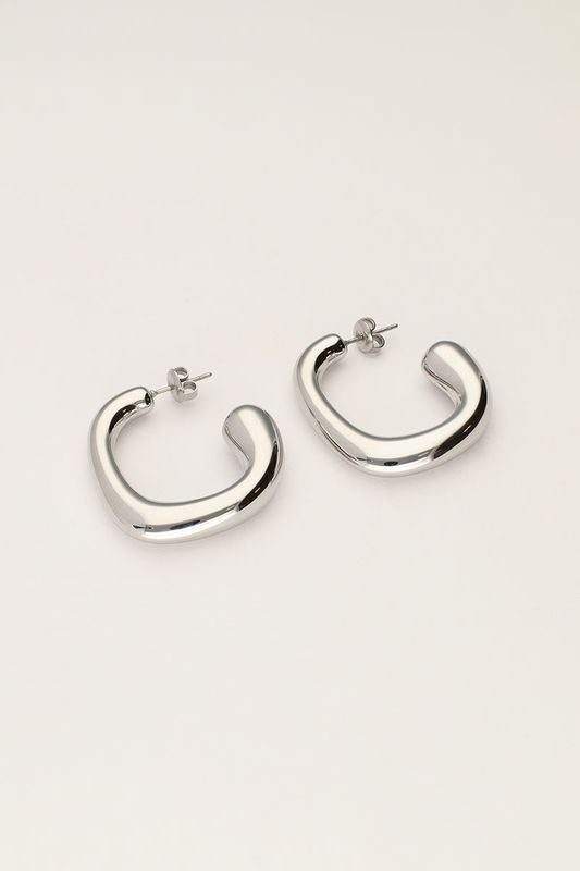 My Jewellery Earring hoops oval Zilver