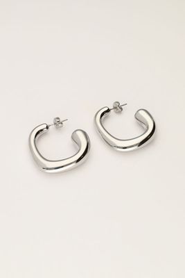 My Jewellery Earring hoops oval Zilver