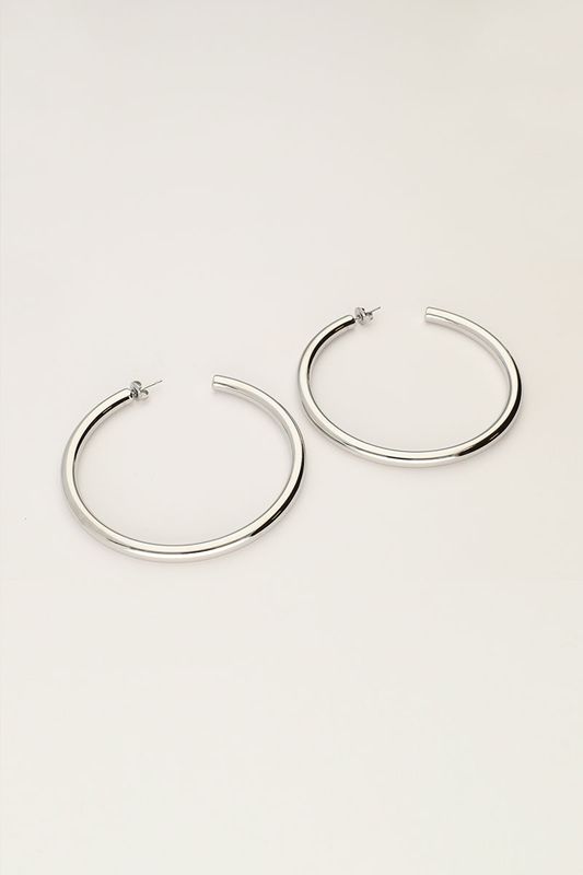 My Jewellery Earrings hoops big basic Zilver