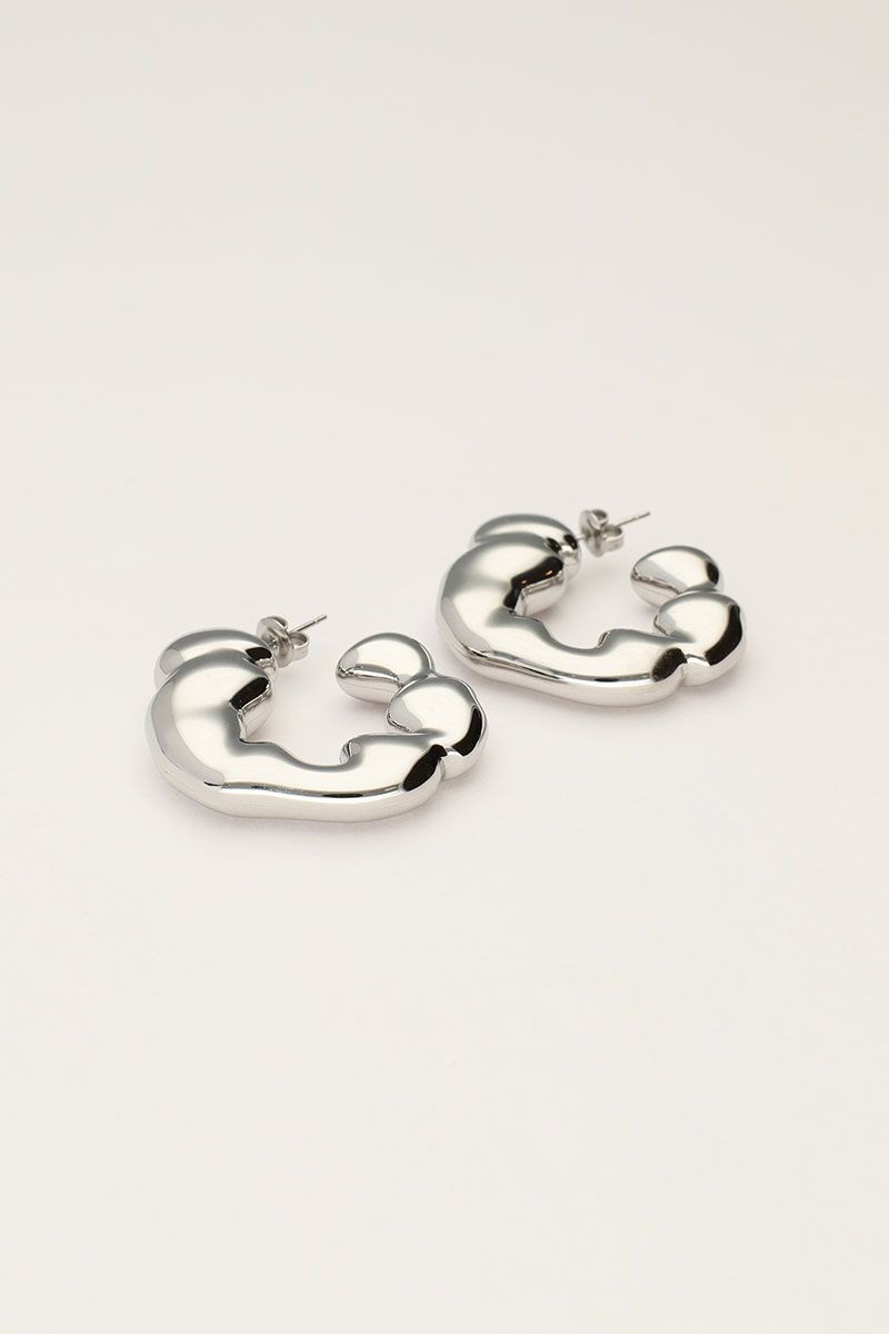 My Jewellery Earring hoops organic Zilver
