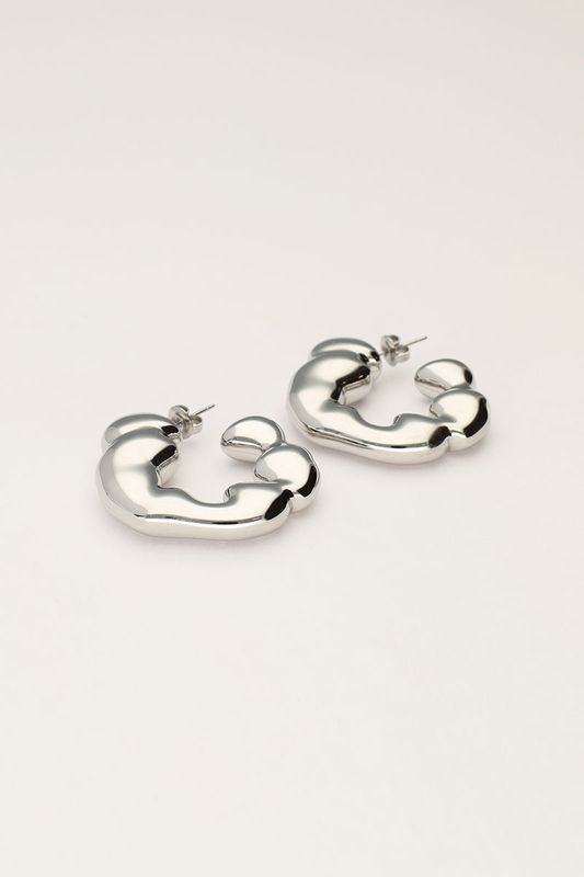 My Jewellery Earring hoops organic Zilver
