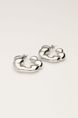 My Jewellery Earring hoops organic Zilver