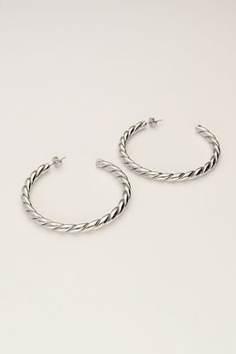 My Jewellery Earrings hoops braided big Zilver