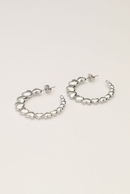 My Jewellery Earring hoop hearts Zilver