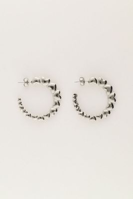 My Jewellery Earrings hoop hearts Zilver