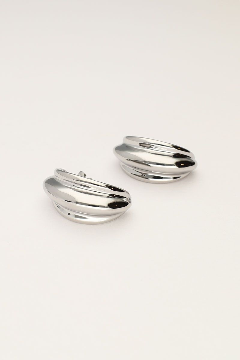 My Jewellery Earring hoops oval triple Zilver