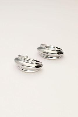 My Jewellery Earring hoops oval triple Zilver