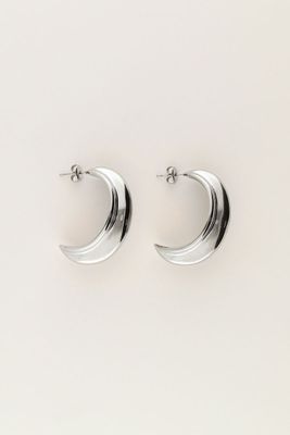 My Jewellery Earrings hoops oval triple Zilver