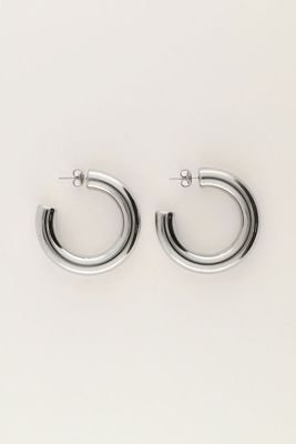 My Jewellery Earring hoops basic medium Zilver