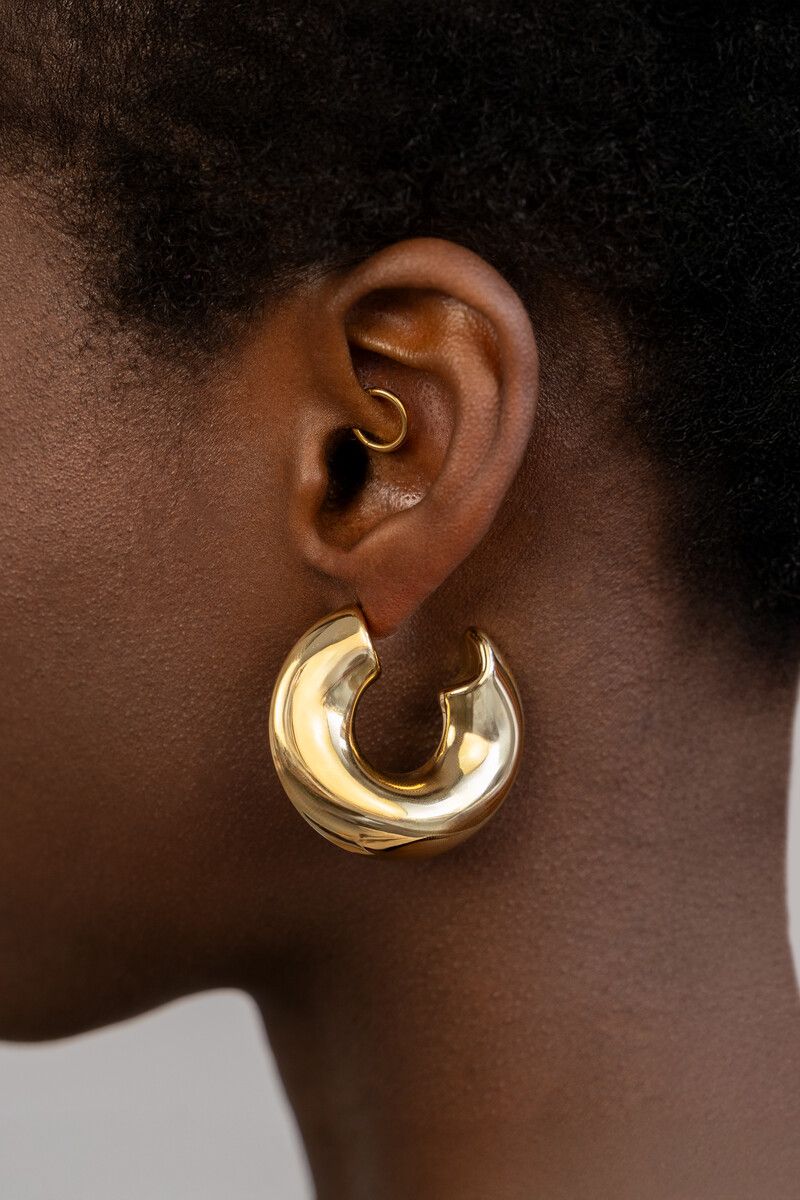 My Jewellery Earring hoops organic big Goud
