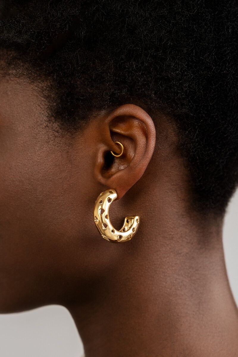 My Jewellery Earring hoops open hearts